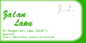 zalan lapu business card